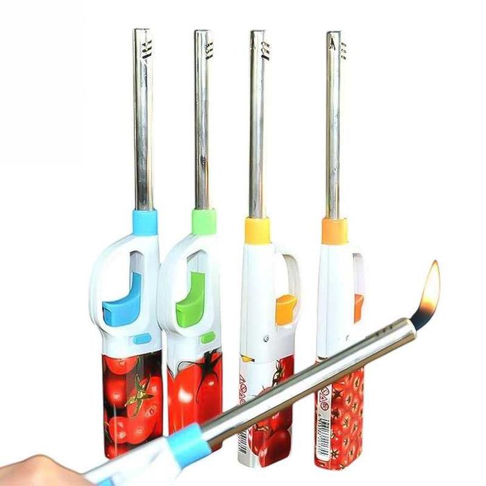 Ергономична дълга ръчна газова запалка 3 бр в комплект с дължина 17 см