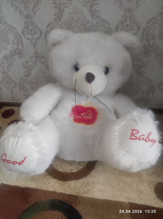 oq ayiq yumshoq o'yinchoq