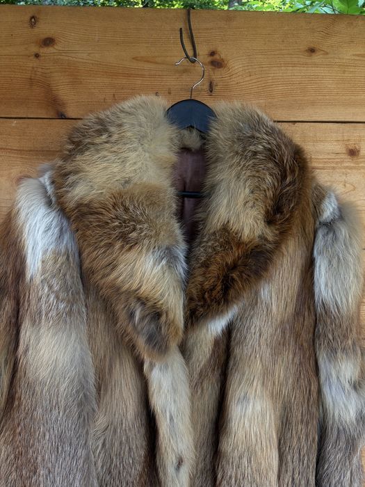 Haină din Blană Naturală de Vulpe (M/L) + Blană Întreagă Tăbăcită BONUS