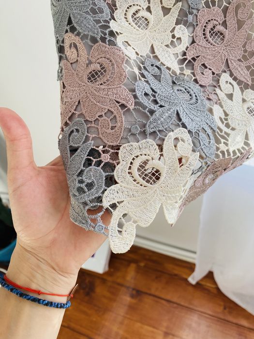 Rochita Asos Dantela Roz-Gri 36
