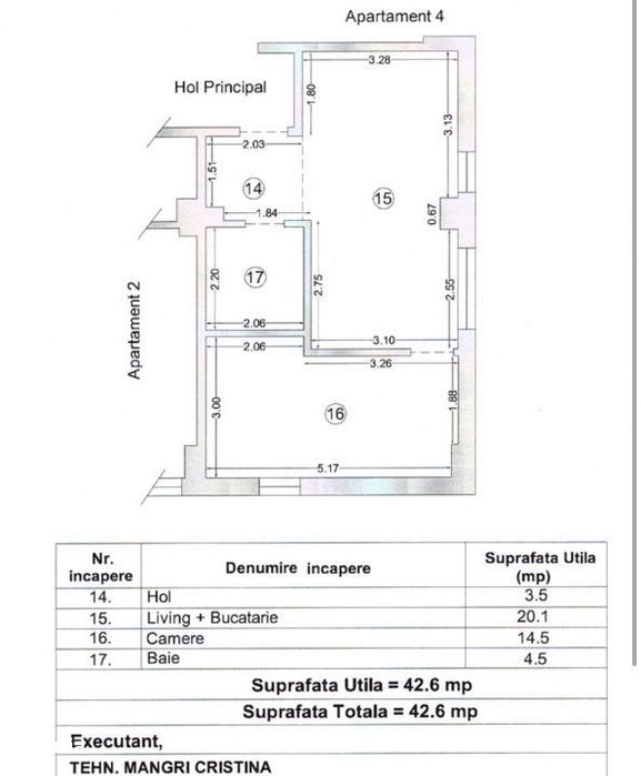 Apartament 2 Camere Tip Studio | Zona Palazu Mare | Elvila | Loc Parca