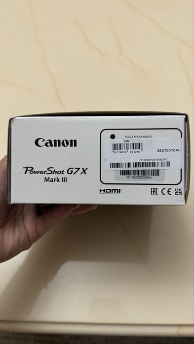 Фотокамера Canon PowerShot G7 X Mark III черный