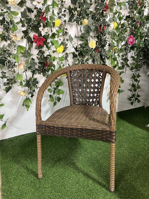 Стол стуля ротанг