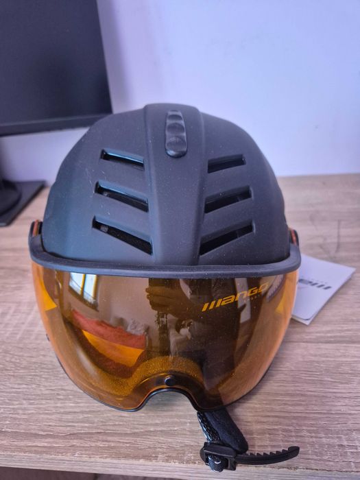 Casca de ski snowboard cu viziera orange 56-58 CM