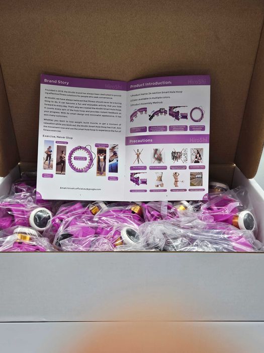 Смарт фитнес обръч HiroShi – 24 сваляеми секции, 360 градуса масаж