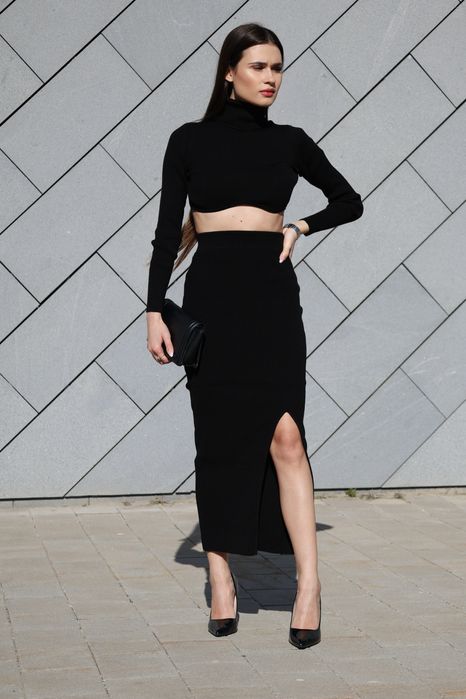 Черен сет от две части