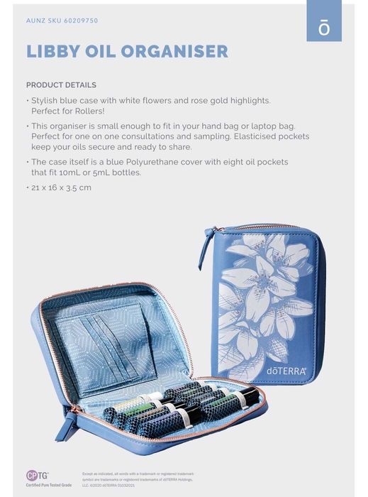 Portofel organizator Doterra ulei si notite