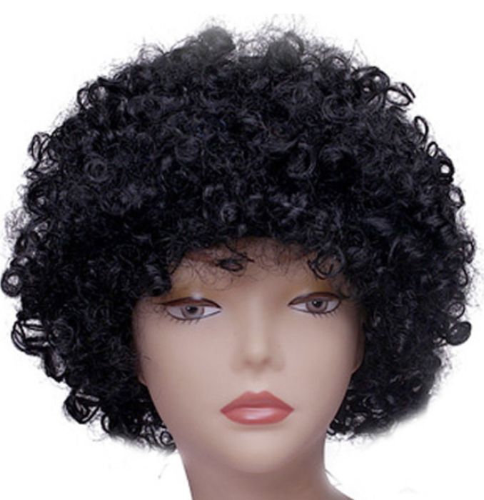 Карнавальный парик кудрявый, черный