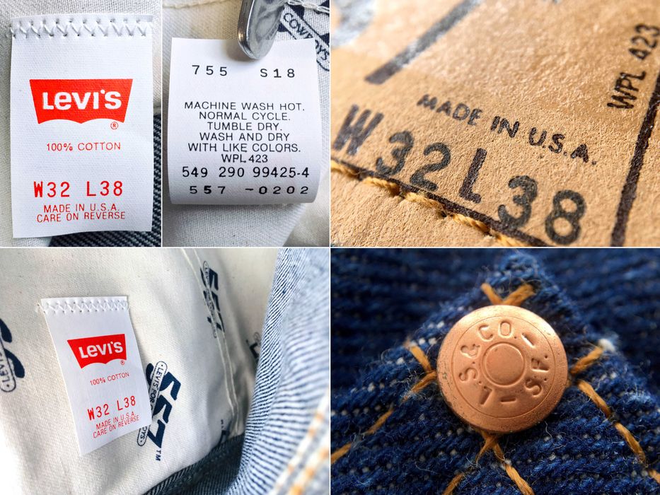 VINTAGE 1990 Made in U.S.A. LEVI'S® 557™ Levi's For Cowboys — W32 L39