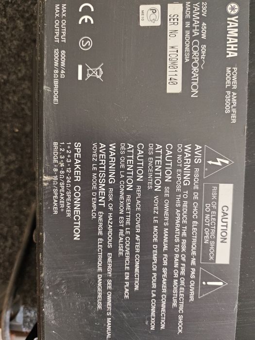 Усилитель Yamaha P3500S, Оригинал