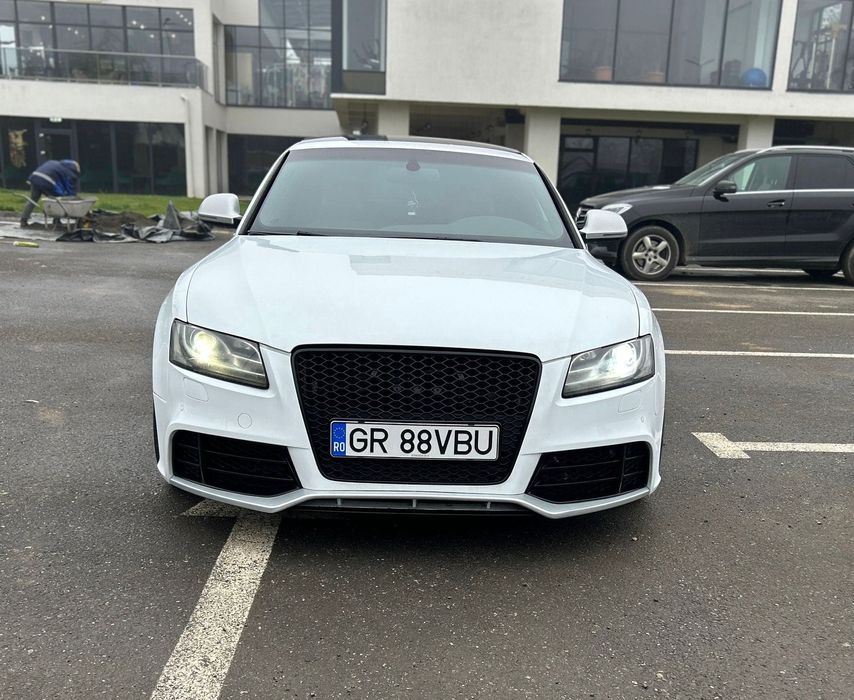 Audi A5 pachet RS 3.0 TDI 240CP, alb perlat impecabil