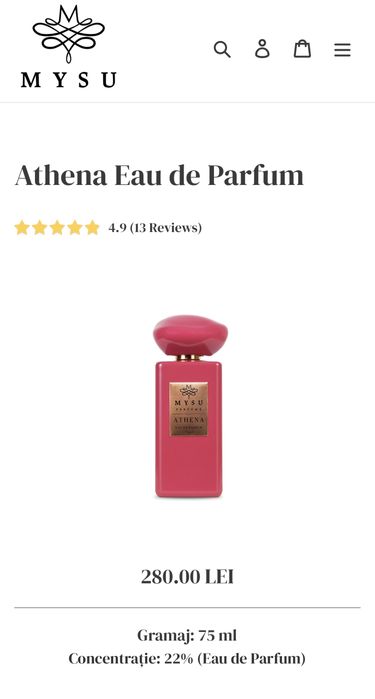 Vand parfum Mysu Athena