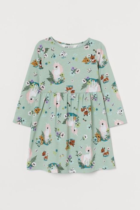 Нежное платье с единорогом дл девочки 2-4 года h&m