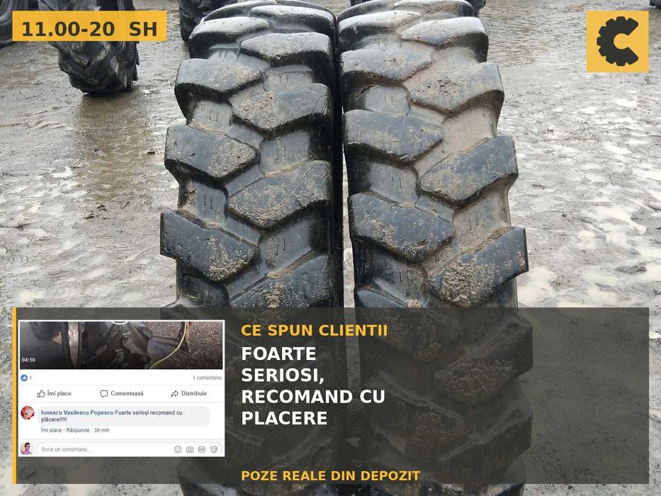 Anvelope 11.00-20 Liebherr Cauciucuri Camion Macara Basculanta 16PR SH GARANTIE Factura Roman DAC Terex