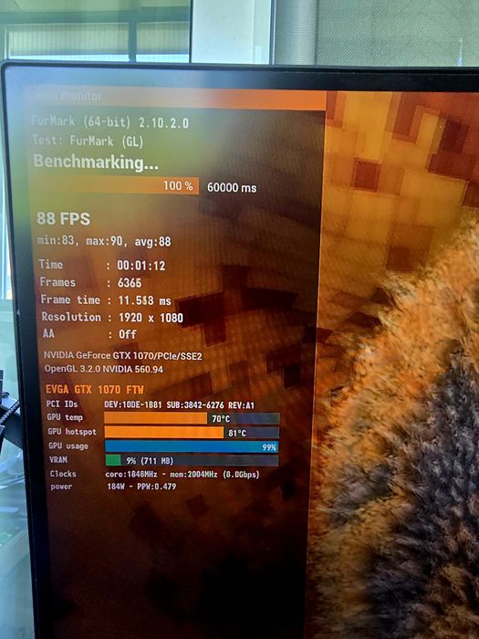 Геймърски Компютър (i5-9400F / GTX 1070 FTW / 16GB RAM / 512GB NVMe / Win 11 Pro)