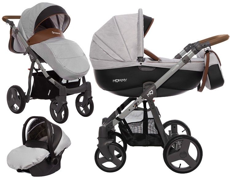 Количка 3в1 Baby Active Mommy Grey Stars