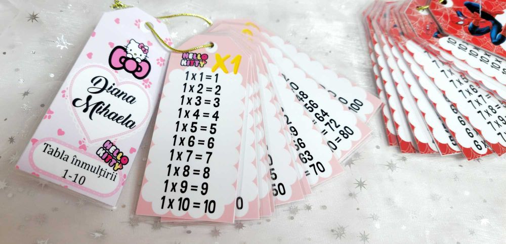 brelocuri educative tabla inmultirii