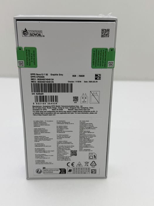 OPPO Reno13 F, Dual SIM, 8GB RAM, 256GB, 5G, Graphite Grey - Nou
