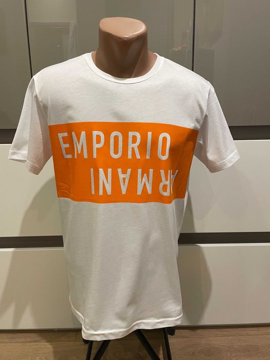 EMPORIO ARMANI, Оригинални тениски в оранжево и черно