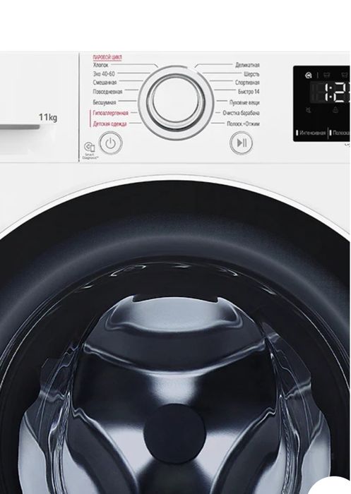 Стиральная машина LG F4V3ES6W, 11 кг, Inverter, AIDD Steam Акция