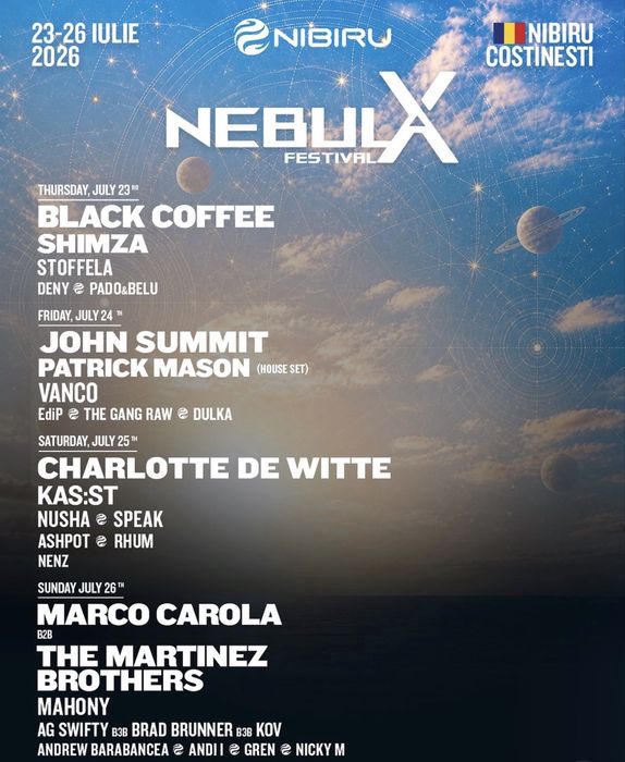 Vand cod reducere 100% pentru festivalul de la nibiru nebulax 2026