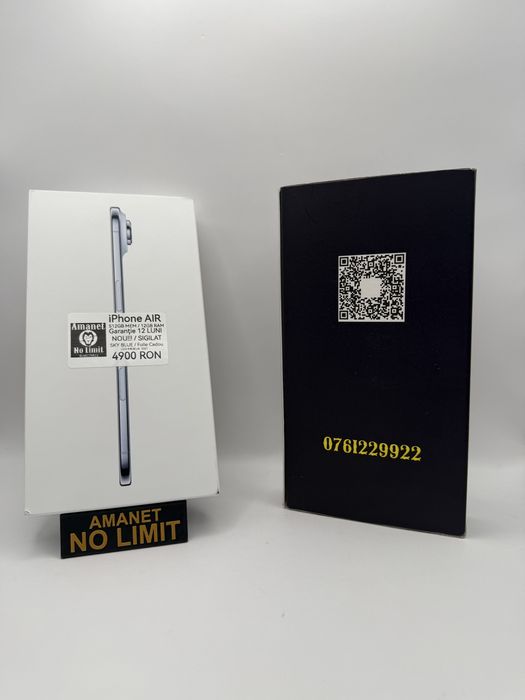 iPhone 17 Air 512GB SKY Blue Sigilat Garantie 12 Luni,AMANET NO LIMIT.