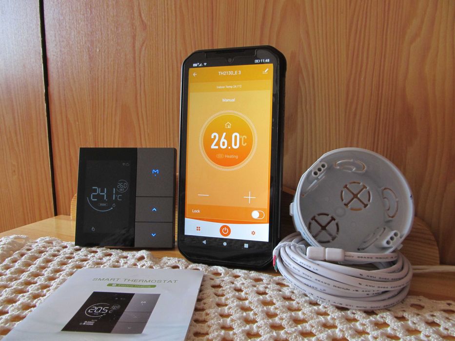 Последно поколение WiFi - Смарт термостат за подово отопление.