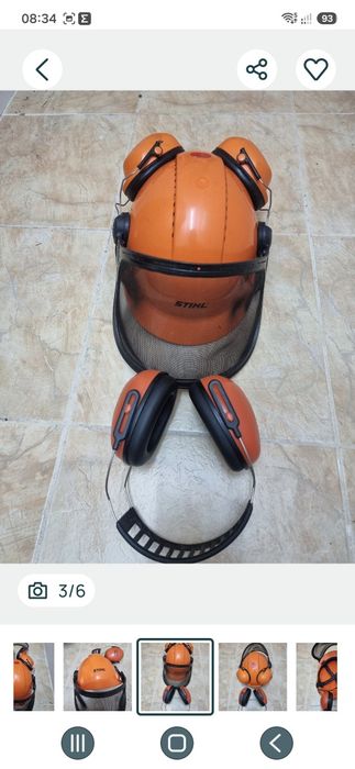 Оригинална STIHL каска с плафони за обезшумяване
