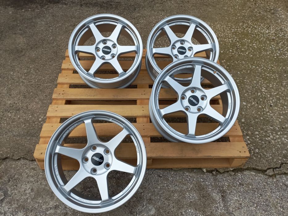 16"Rays T37 Volk Racing Silver 5х114.3 Чисто Нови 7.0ж ет35 Honda Mitsubushi Toyota Nissan Renault Subaru