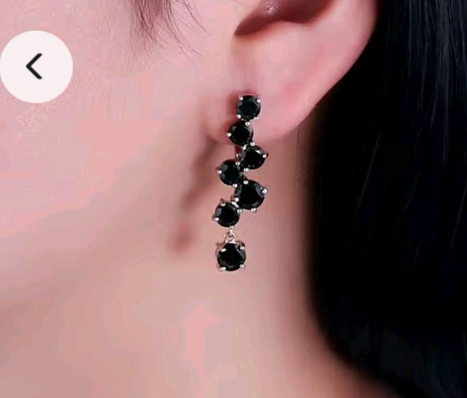 Сребърен комплект с естествен черен шпинел и цитрин