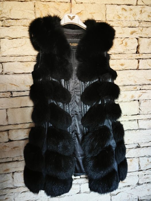 Елек естествен косъм и естествена кожа