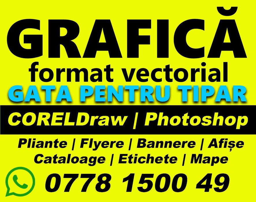 Editare Grafica | Format Vectorial | Gata de Tipar | Creatie Logo |