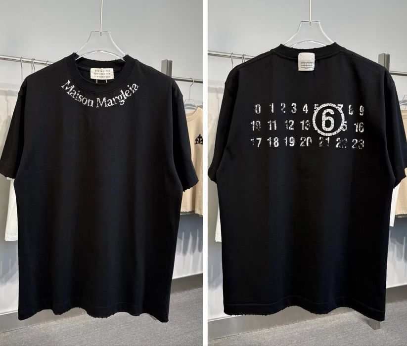 Tricou Maison Margiela Black  T-Shirt MM6 Negru [Verificare Colet]