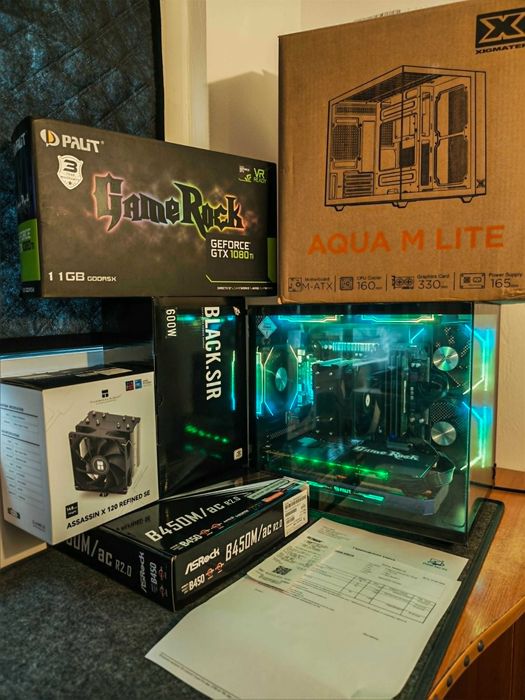Геймърски компютър Ryzen 5600,GTX 1080 Ti 11GB, 32RAM, 768 SSD Windows 11 Pro Гаранция!