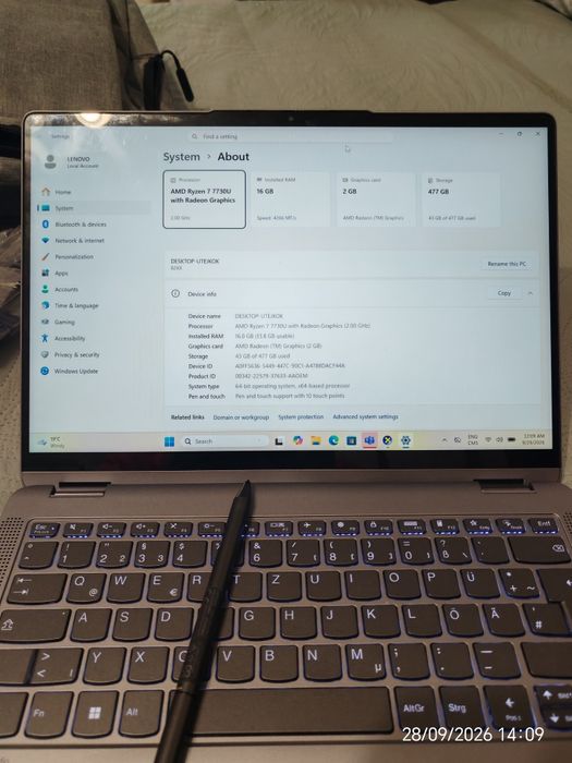 Lenovo ideaflex 5 amd 7