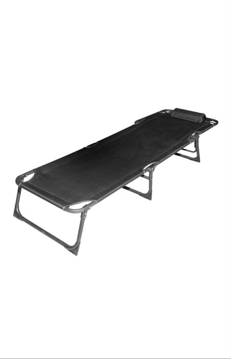 Раскладушка серебристый,черный
