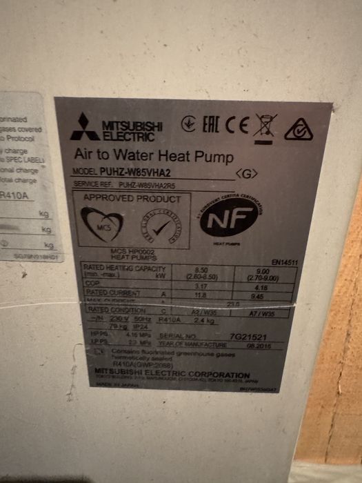Термопомпа Mitsubishi electric 8 kw