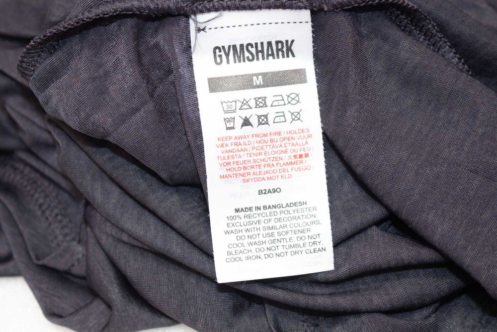 Gymshark дамски овърсайз топ сив полупрозрачен М
