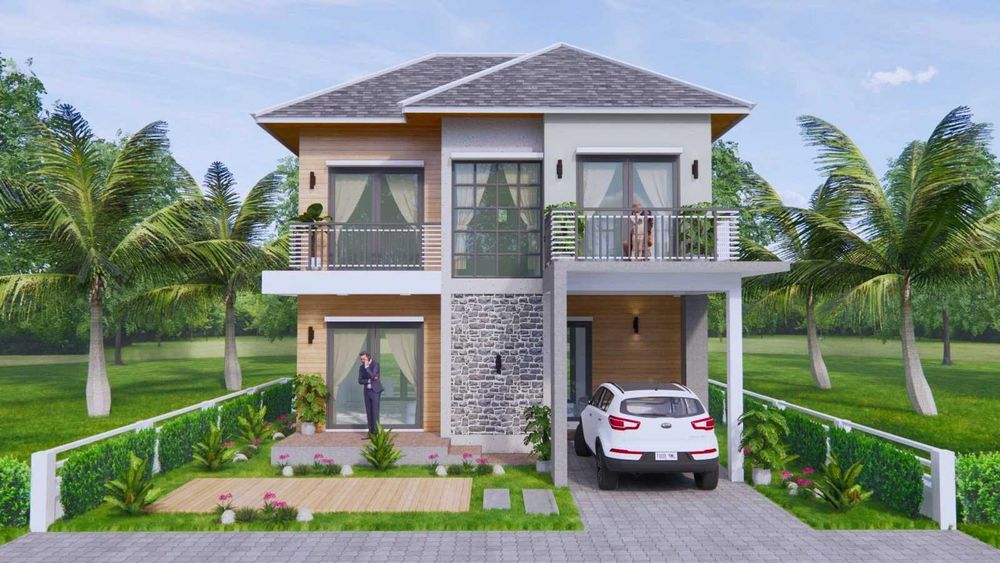 НА ИЗПЛАЩАНЕ - Двуетажна сглобяема къща с 3 спални, 102 кв. м