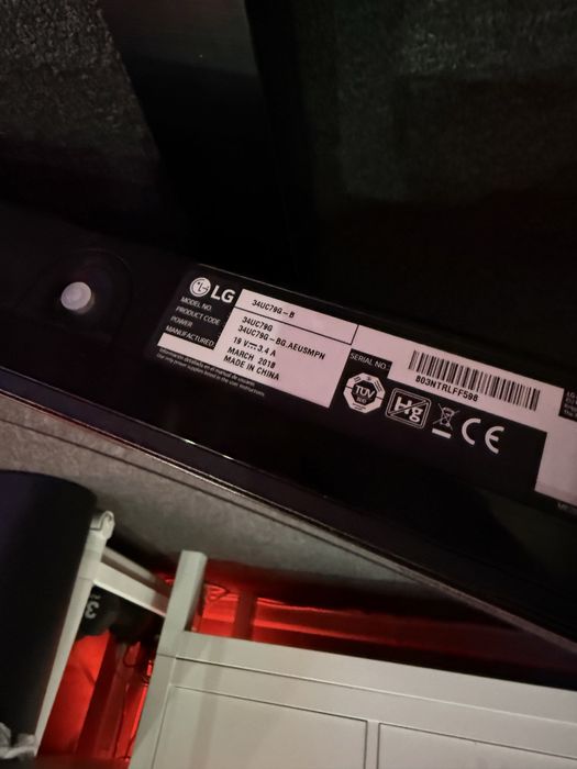 Monitor Curbat LG 34 inch ultra wide 144hz