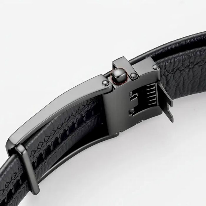 Мъжки официален колан с автоматична катарама/Класически от естест.кожа