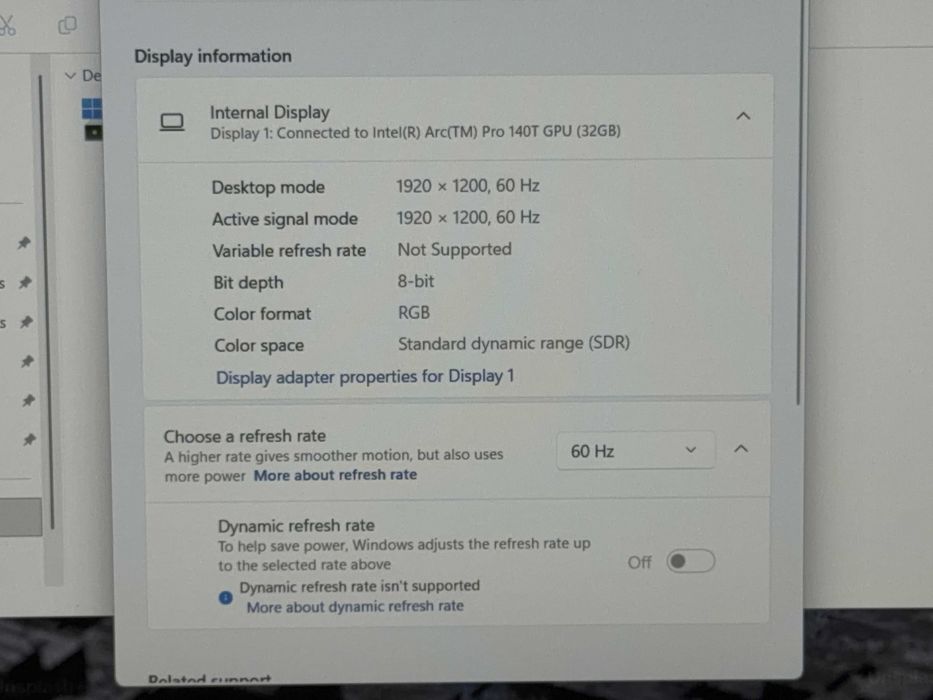 Dell Pro Max 16`Core Ultra 7-265H/64GB DDR5/1TB SSD/Nvidia RTX Pro 1000-8GB/Гаранция 27м/WUXGA 1920x1200/Бат 10ч-100%