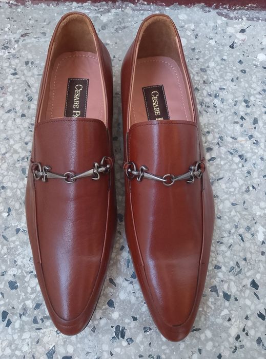 Cesare Paciotti Horsebit leather loafer мъжки мокасини 41 номер