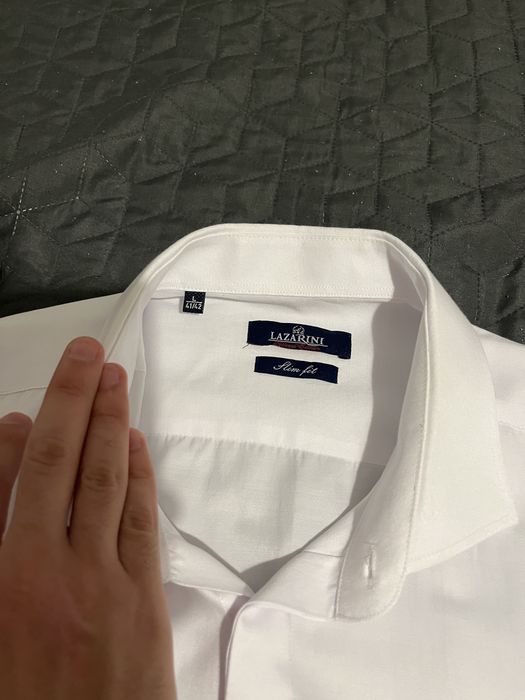Мъжка риза Лазарини бяла