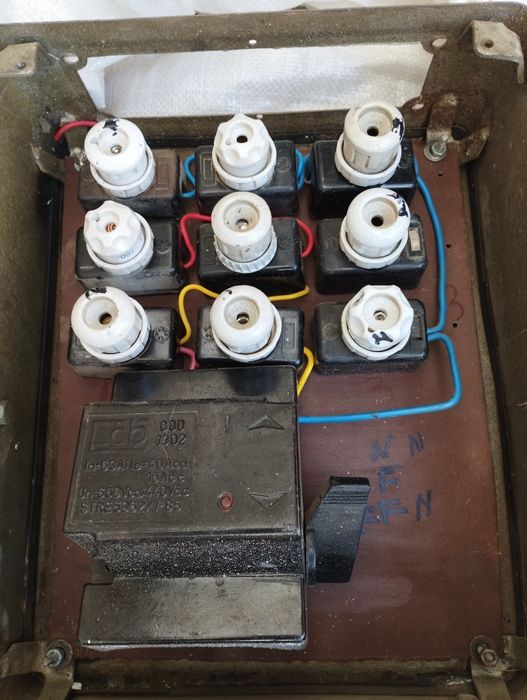 Tablou electric industrial pentru șantier de construcții.