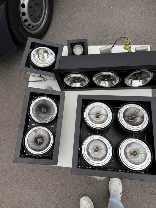 Осветителни тела за таванен монтаж - цвят черно - за металхалогени или лед луни