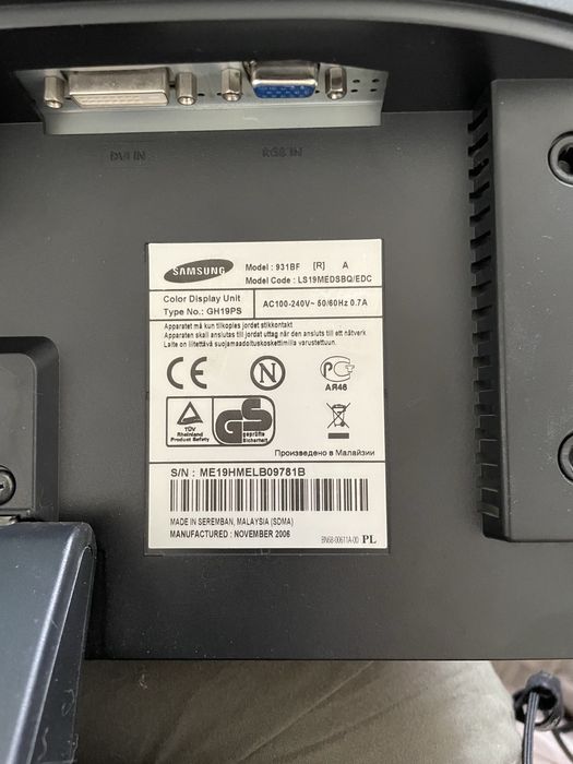 Samsung SyncMaster 931 bf монитор