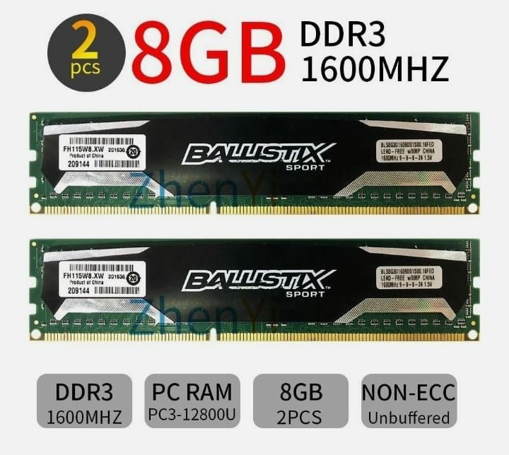 16 gb ddr3 1600 Crucial Ballistix