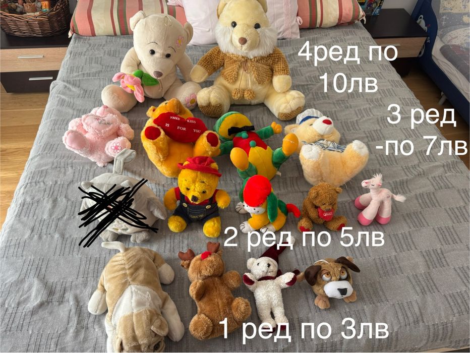 Плюшени играчки 3-10лв