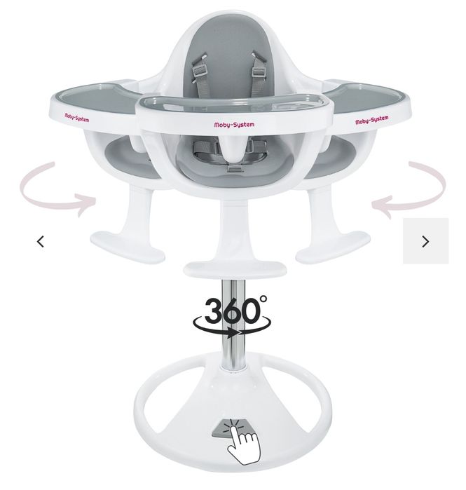 Scaun hrană copil rotativ